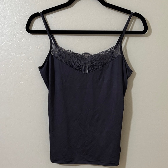 Hanro Women's Lace Trim Camisole  - Gray - Picture 5 of 8